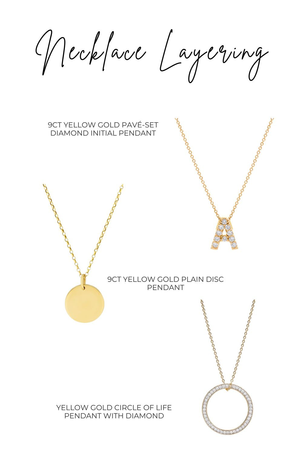 Yellow Gold Circle of Life Necklace with Diamond