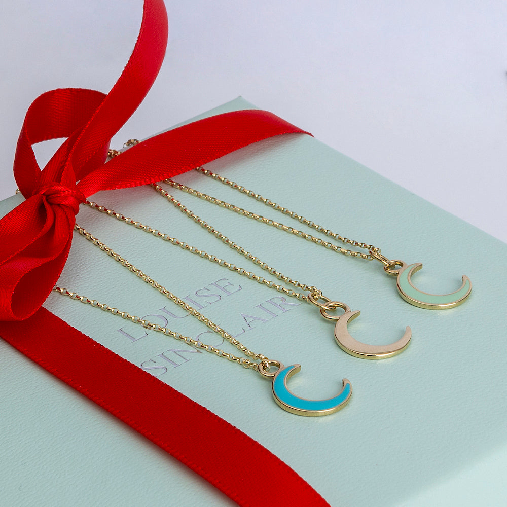 9ct Yellow Gold Half-Moon Pendant
