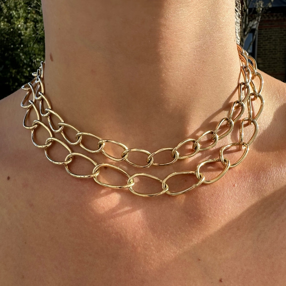 9ct Yellow Gold Small Oval Link Necklace