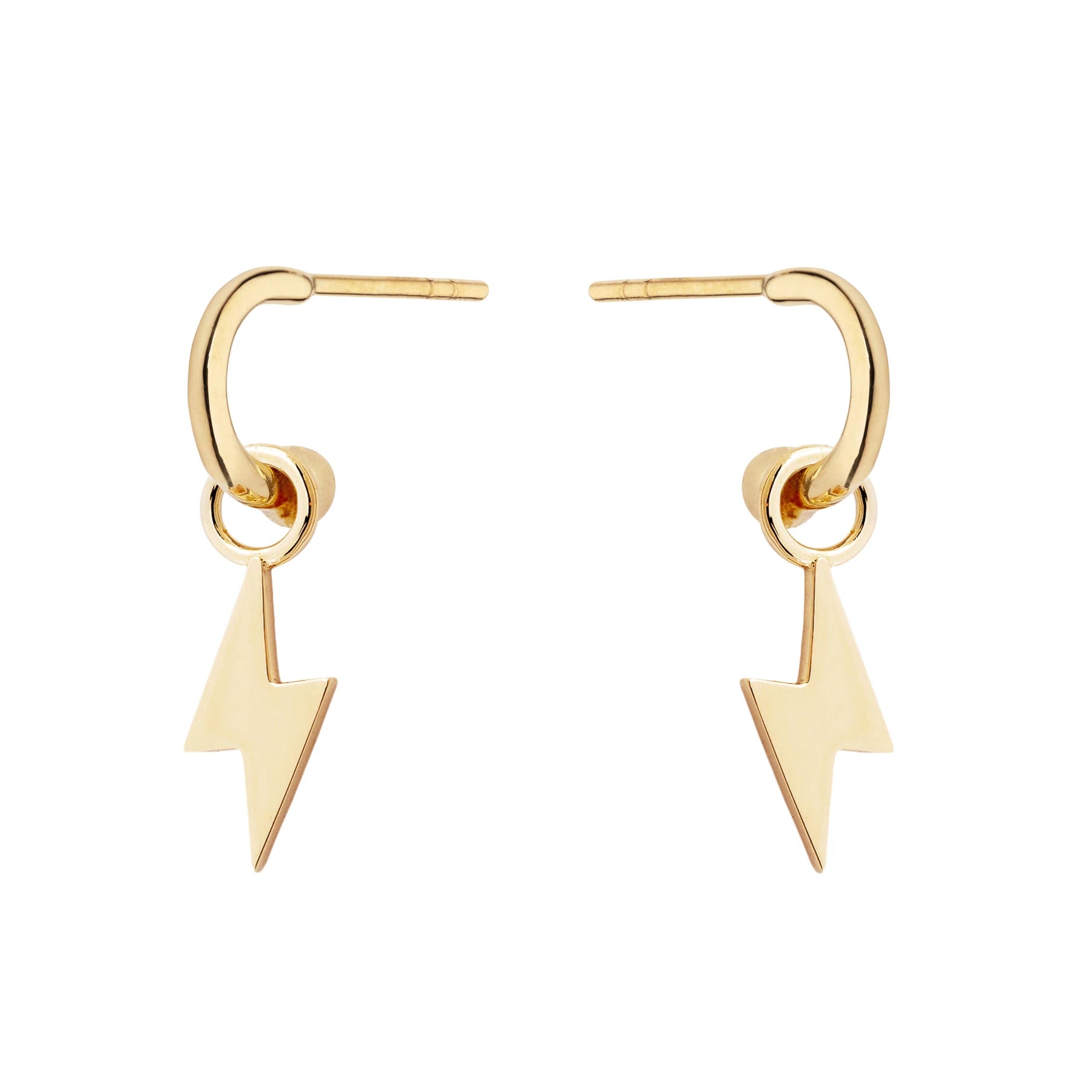9ct Yellow Gold Earrings with Interchangeable Plain Bolt Drops