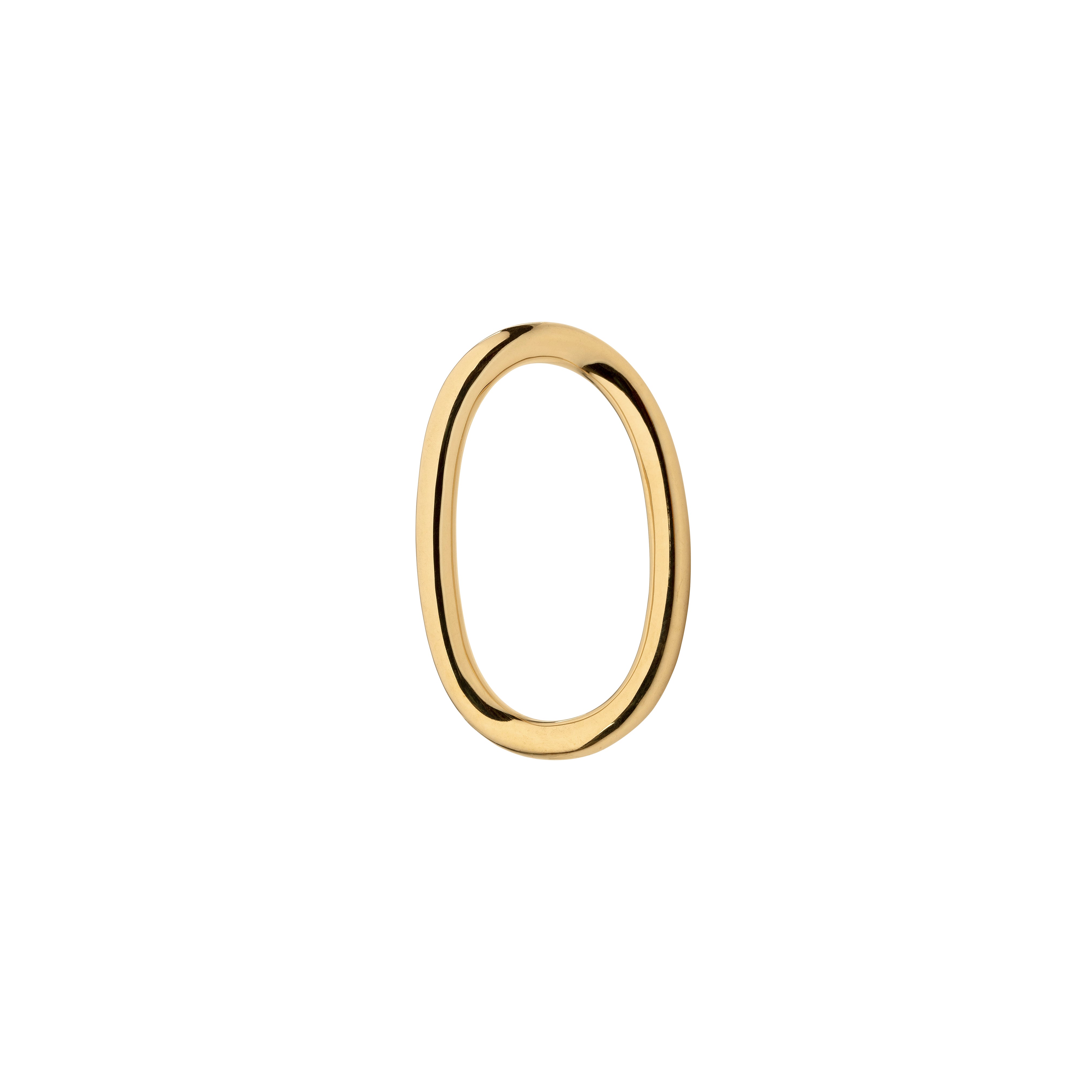 9ct Yellow Gold Single Oval Earrings