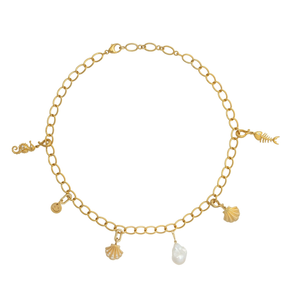 9ct Yellow Gold Cutout Smiley Necklace (Small/Large)