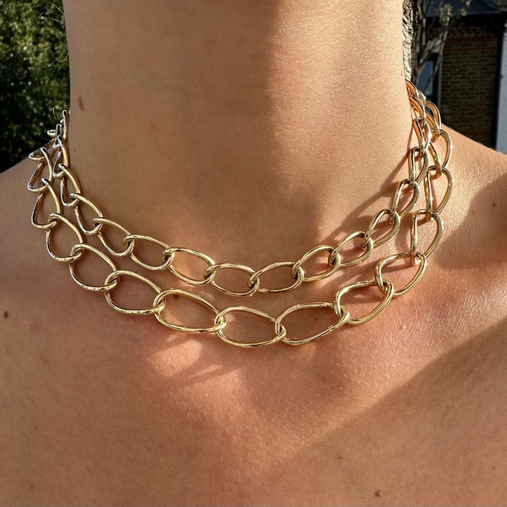 9ct Yellow Gold Large Oval Link Necklace