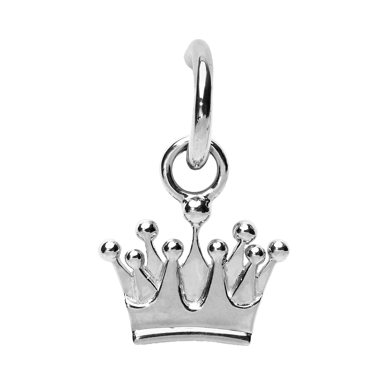 9ct White Gold Imperial Crown Charm 