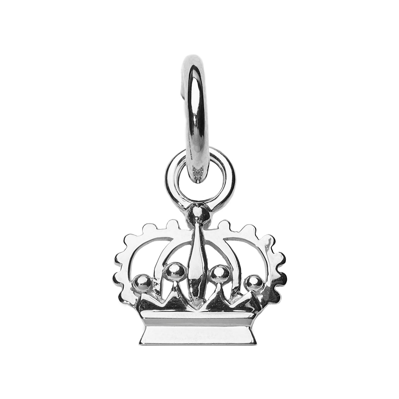 9ct White Gold Royal Crown Charm